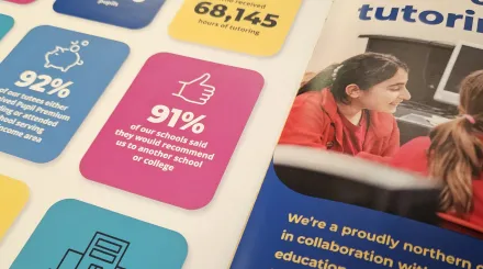 A 2-page spread of Tutor Trust's Impact Report